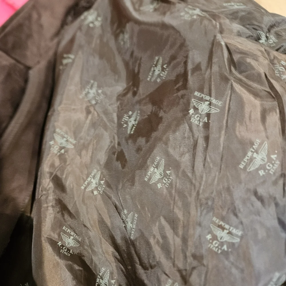 Vintage Reportage R.G.A. Italy Faux Suede Jacket – Brown. XXL